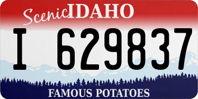 ID license plate I629837