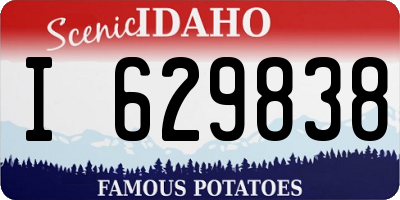 ID license plate I629838