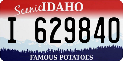 ID license plate I629840