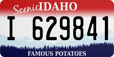ID license plate I629841