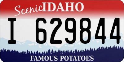 ID license plate I629844