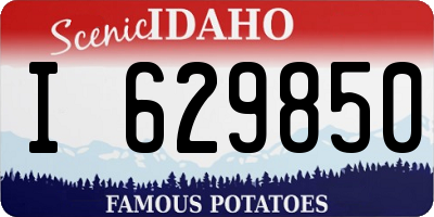 ID license plate I629850