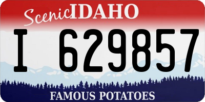 ID license plate I629857