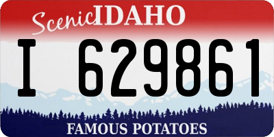 ID license plate I629861