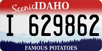 ID license plate I629862