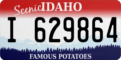 ID license plate I629864