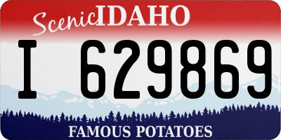 ID license plate I629869