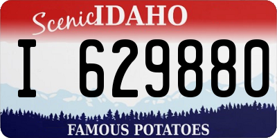 ID license plate I629880