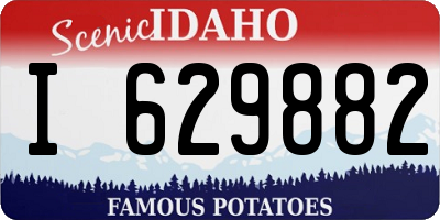 ID license plate I629882