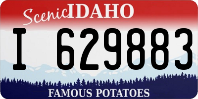 ID license plate I629883