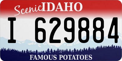 ID license plate I629884