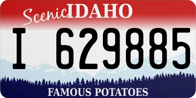 ID license plate I629885