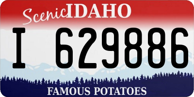 ID license plate I629886