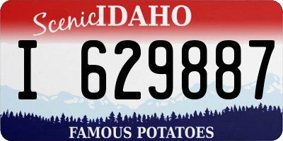 ID license plate I629887