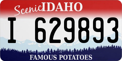 ID license plate I629893