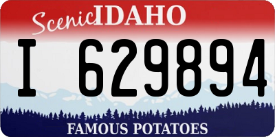 ID license plate I629894