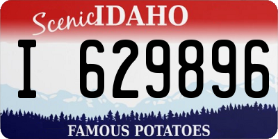 ID license plate I629896