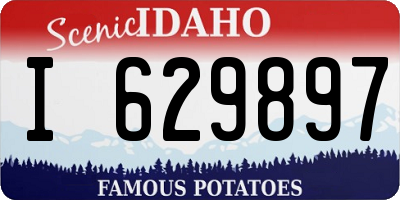 ID license plate I629897