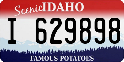 ID license plate I629898