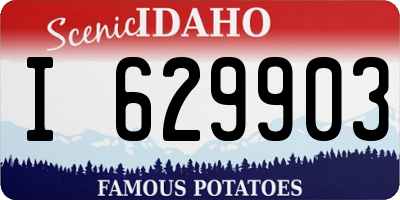ID license plate I629903