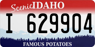 ID license plate I629904
