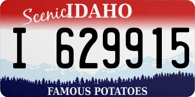 ID license plate I629915