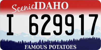 ID license plate I629917