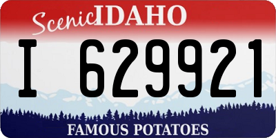 ID license plate I629921