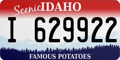 ID license plate I629922