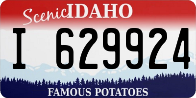 ID license plate I629924