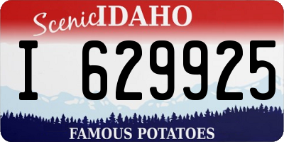 ID license plate I629925