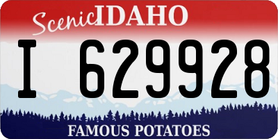 ID license plate I629928