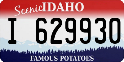ID license plate I629930