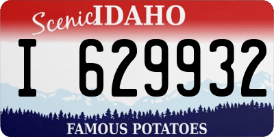 ID license plate I629932