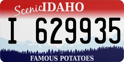 ID license plate I629935