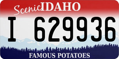ID license plate I629936