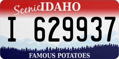 ID license plate I629937