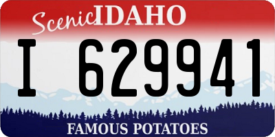 ID license plate I629941