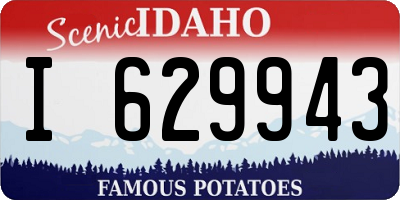 ID license plate I629943