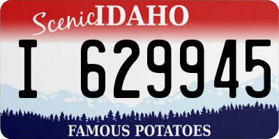 ID license plate I629945