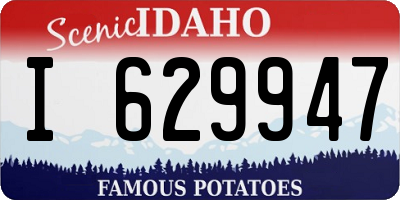 ID license plate I629947