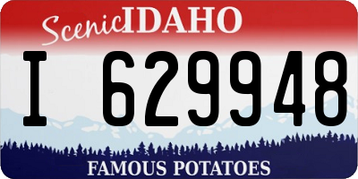 ID license plate I629948