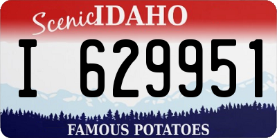 ID license plate I629951