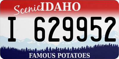ID license plate I629952
