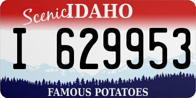 ID license plate I629953