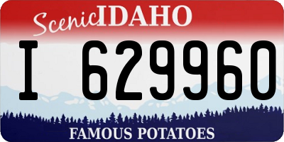 ID license plate I629960