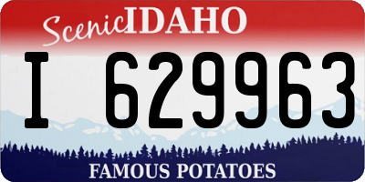 ID license plate I629963