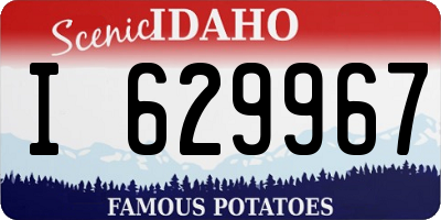 ID license plate I629967