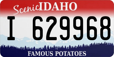 ID license plate I629968