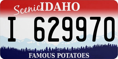 ID license plate I629970